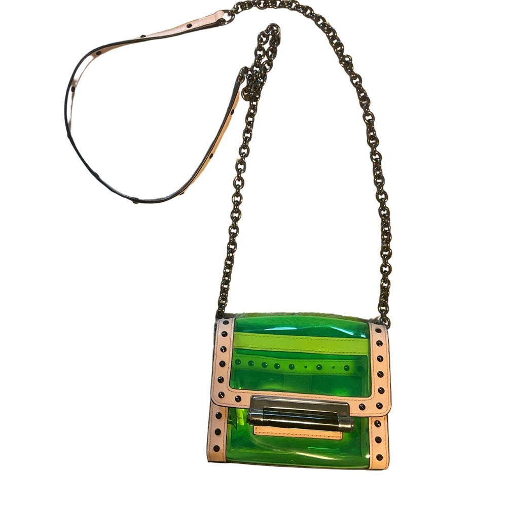 Diane Von Furstenberg Green Mini Bag with Chain Strap